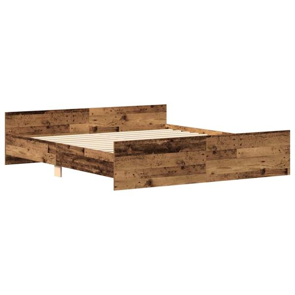 Bettgestell ohne Matratze Altholz-Optik 160x200cm Holzwerkstoff