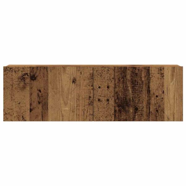 6-tlg. TV-Schrank-Set Wandmontage Altholz-Optik Holzwerkstoff