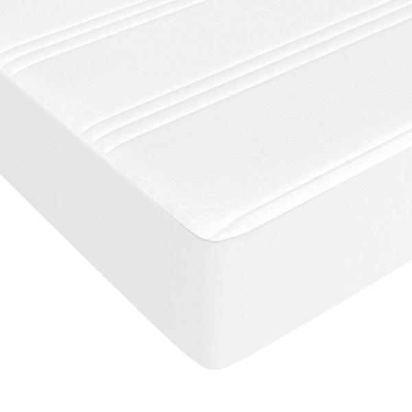 Taschenfederkernmatratze Mittel Weiß 90x200x20 cm Kunstleder