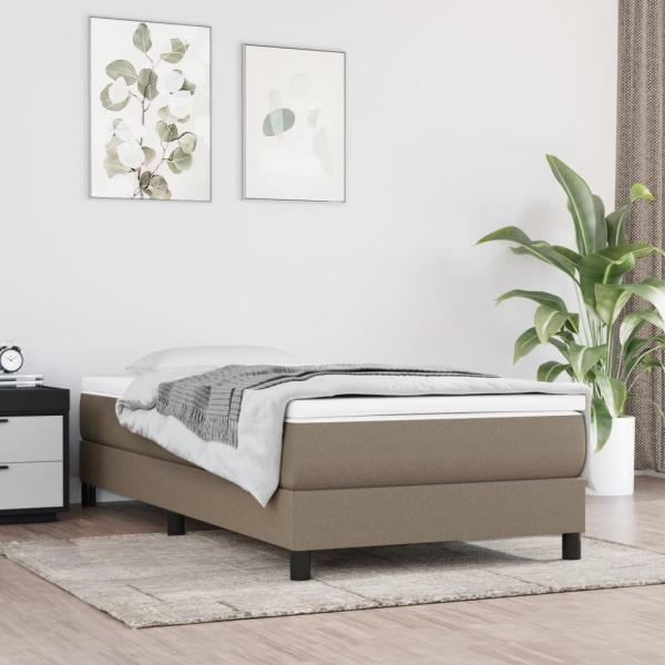 ARDEBO.de - Taschenfederkernmatratze Mittel Taupe 100x200x20 cm Stoff