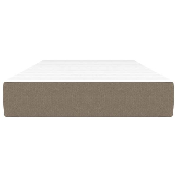 Taschenfederkernmatratze Mittel Taupe 100x200x20 cm Stoff