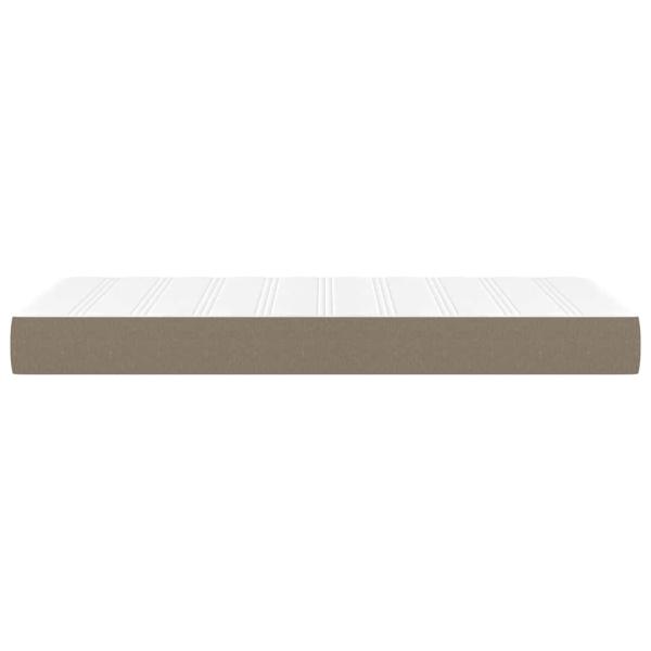 Taschenfederkernmatratze Mittel Taupe 100x200x20 cm Stoff