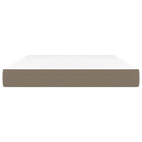 Taschenfederkernmatratze Mittel Taupe 140x190x20 cm Stoff