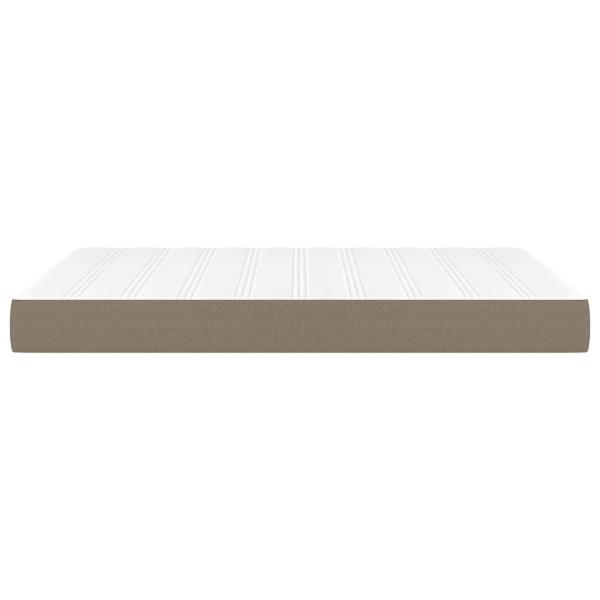 Taschenfederkernmatratze Mittel Taupe 140x190x20 cm Stoff