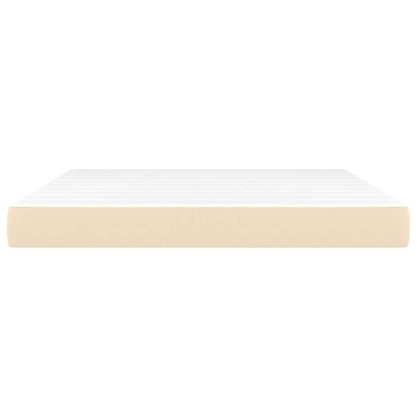 Taschenfederkernmatratze Mittel Creme 180x200x20 cm Stoff