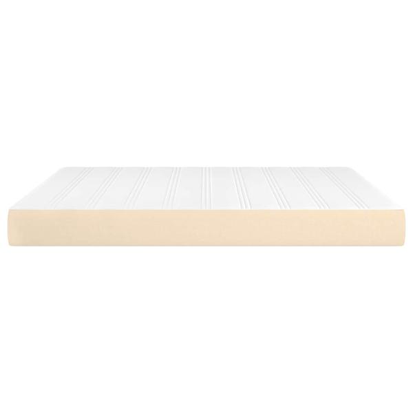 Taschenfederkernmatratze Mittel Creme 180x200x20 cm Stoff