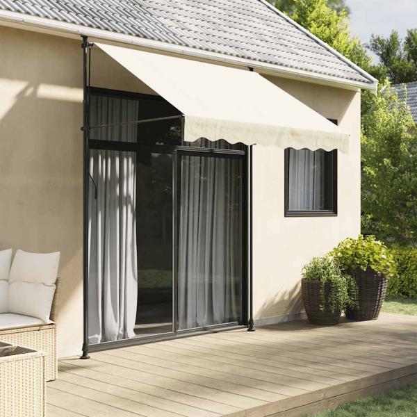 ARDEBO.de - Markise Einziehbar Creme 250x150 cm Stoff und Stahl