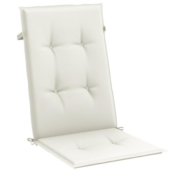 Hochlehner-Auflagen 4 Stk. Melange Creme 120x50x4 cm Stoff
