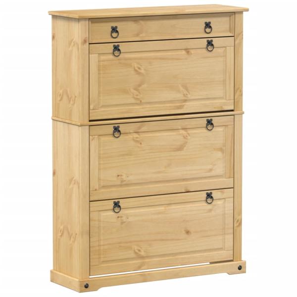 Schuhschrank Corona 99x32x138 cm Massivholz Kiefer