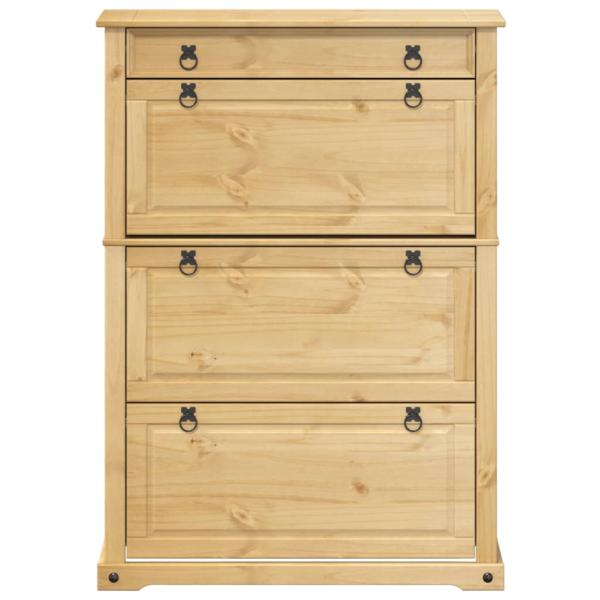 Schuhschrank Corona 99x32x138 cm Massivholz Kiefer