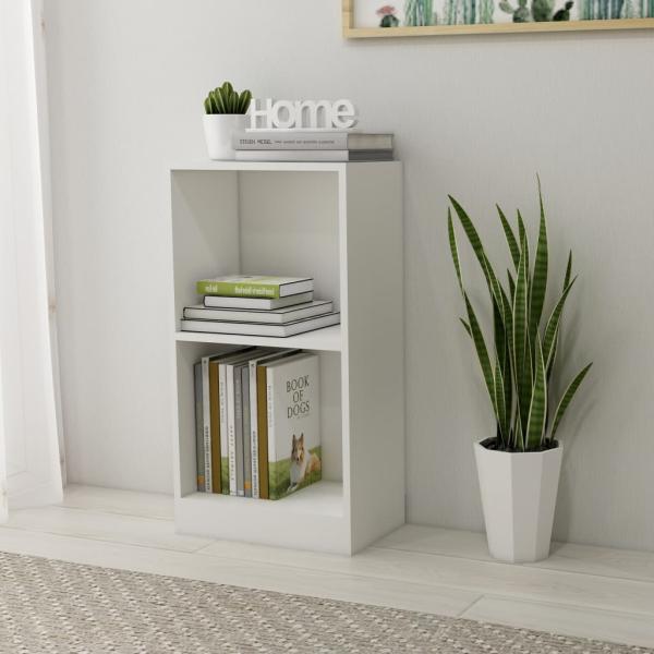 ARDEBO.de - Bücherregal Weiß 40x24x75 cm Holzwerkstoff