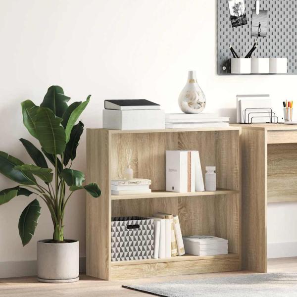 ARDEBO.de - Bücherregal Sonoma-Eiche 80x24x75 cm Holzwerkstoff