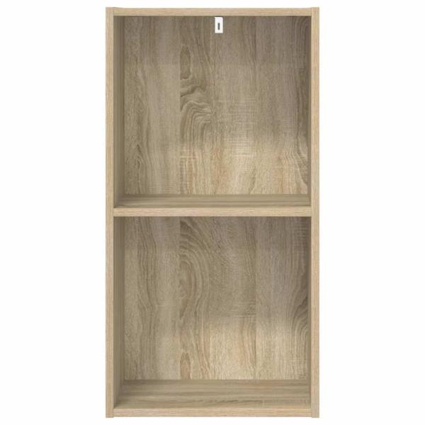 Bücherregal 2 Fächer Sonoma-Eiche 40x30x76,5 cm Holzwerkstoff