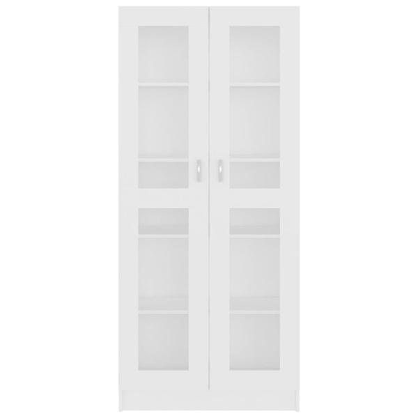 Vitrinenschrank Weiß 82,5x30,5x185 cm Holzwerkstoff
