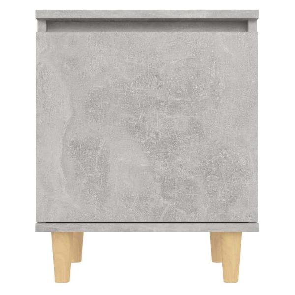 Nachttische mit Massivholz-Beinen 2 Stk. Betongrau 40x30x50cm