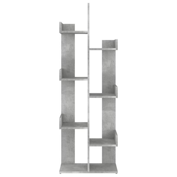 B?cherregal Betongrau 48x25,5x140 cm Holzwerkstoff