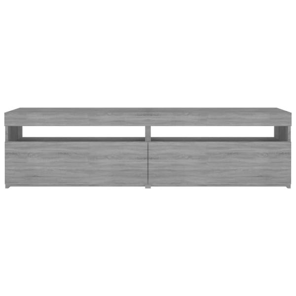 TV-Schrank mit LED-Leuchten 2 Stück Grau Sonoma 75x35x40 cm