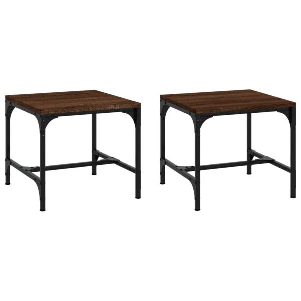Beistelltische 2 Stk. Braun Eiche 40x40x35 cm Holzwerkstoff