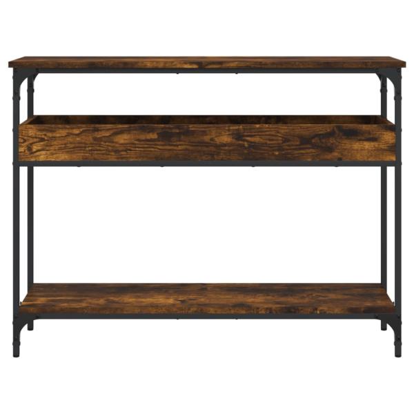 Konsolentisch mit Ablage Räuchereiche 100x29x75cm Holzwerkstoff
