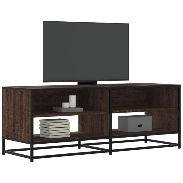 ARDEBO.de - TV-Schrank Braun Eiche-Optik 120,5x40x46cm Holzwerkstoff Metall