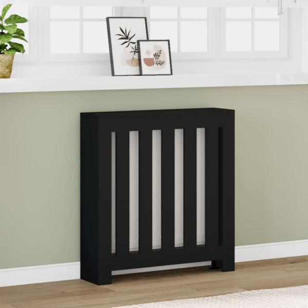 ARDEBO.de - Heizkörperverkleidung Schwarz 78x20x82 cm Holzwerkstoff