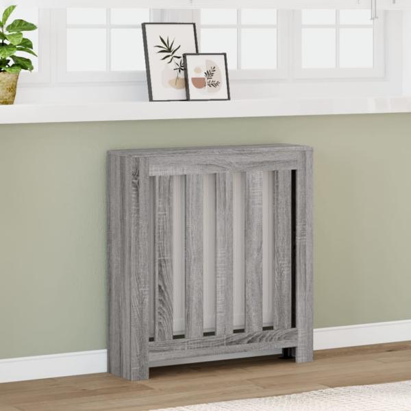 ARDEBO.de - Heizkörperverkleidung Grau Sonoma 78x20x82 cm Holzwerkstoff