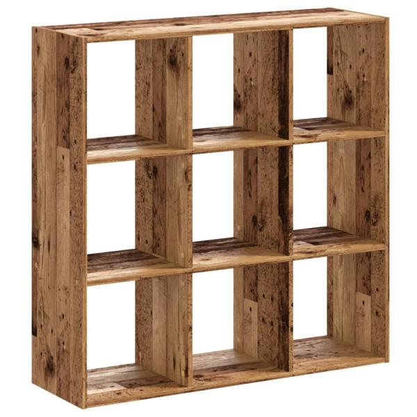 B?cherregal Altholz-Optik 102x32x102 cm Holzwerkstoff