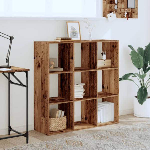 B?cherregal Altholz-Optik 102x32x102 cm Holzwerkstoff