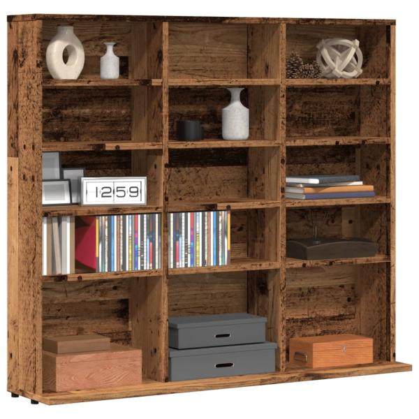 ARDEBO.de - CD-Regal Altholz-Optik 100x23x89,5 cm Holzwerkstoff