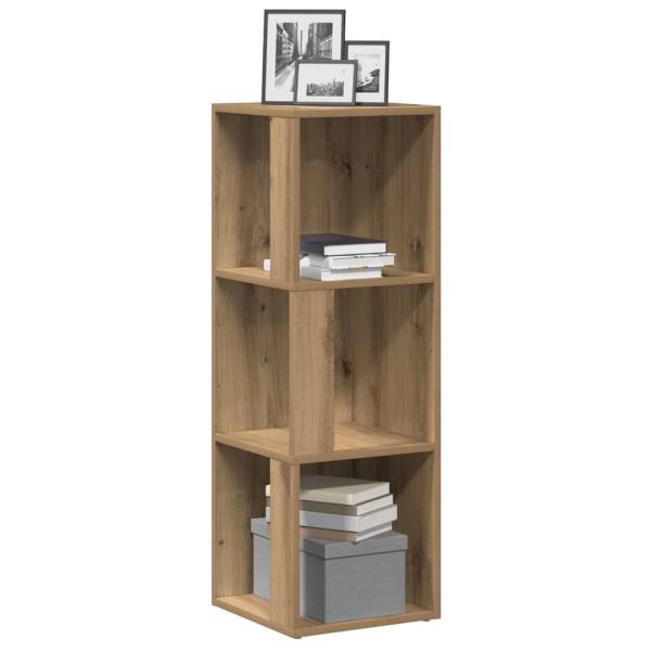 ARDEBO.de - Eckregal Artisan-Eiche 33x33x100 cm Holzwerkstoff