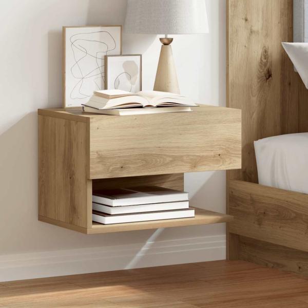 ARDEBO.de - Wand-Nachttische 2 Stk. Artisan-Eiche