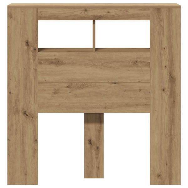 LED-Kopfteil Artisan-Eiche 100x18,5x103,5 cm Holzwerkstoff