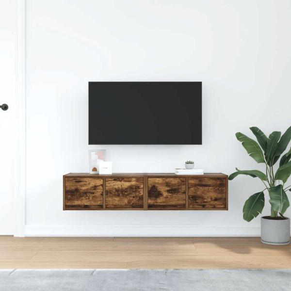 TV-Schränke 2 Stk. Räuchereiche 60x31x25,5 cm Holzwerkstoff