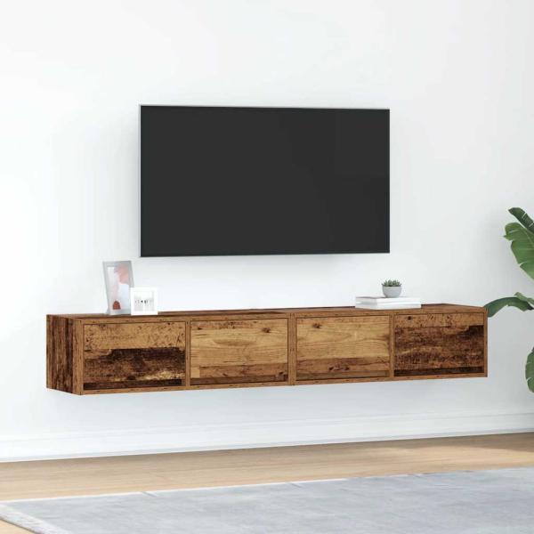 ARDEBO.de - TV-Schränke 2 Stk. Altholz-Optik 80x31x25,5 cm Holzwerkstoff
