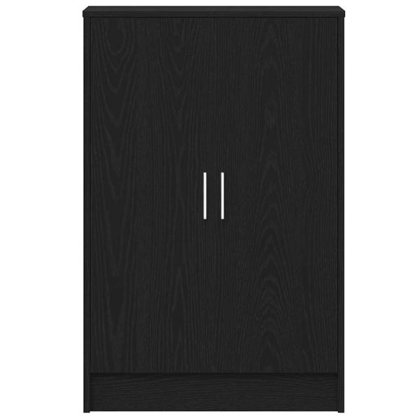 Schuhschrank 60 x 35 x 92 cm Holzwerkstoff Schwarz Eichen-Optik