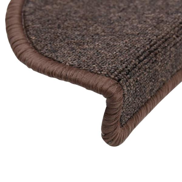Stufenmatten 15 Stk. 56x17x3 cm Kaffeebraun Halbrund