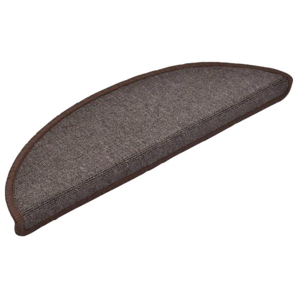 Stufenmatten 15 Stk. 56x17x3 cm Kaffeebraun Halbrund