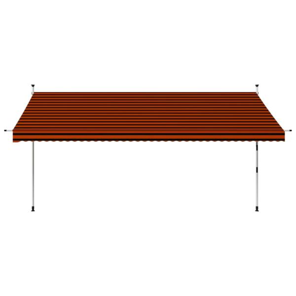 Einziehbare Markise Handbetrieben 400 cm Orange und Braun