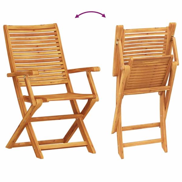 Garten Essgruppe 5 Stk. Braun Massivholz Akazie