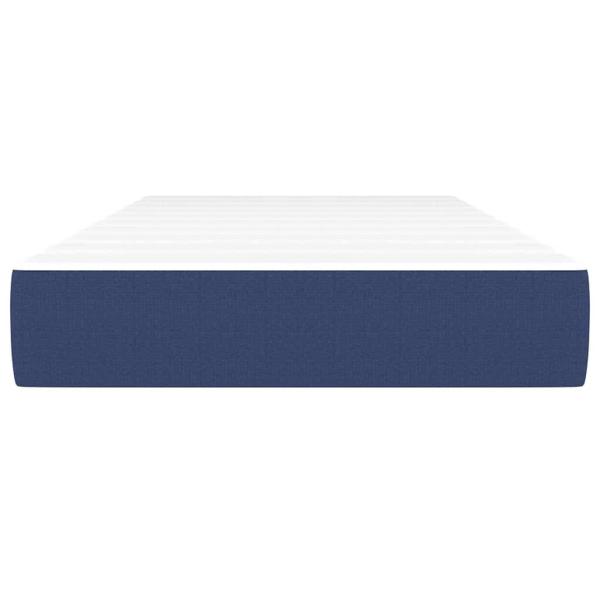 Taschenfederkernmatratze Mittel Blau 100x200x20 cm Stoff