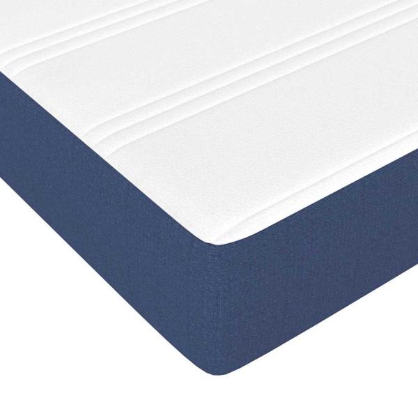 Taschenfederkernmatratze Mittel Blau 100x200x20 cm Stoff