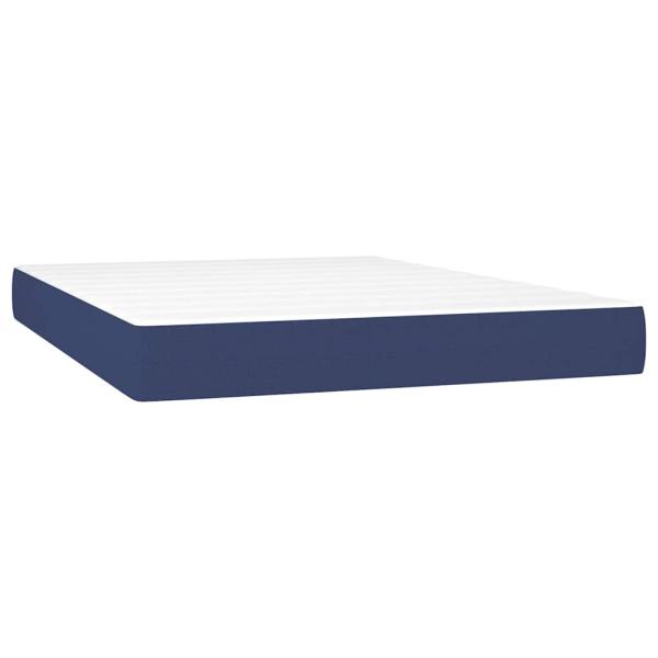 Taschenfederkernmatratze Mittel Blau 140x190x20 cm Stoff