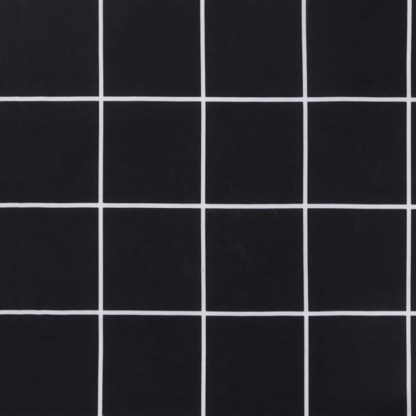 Gartenbank-Auflage Schwarz Karomuster 110x50x7 cm Stoff