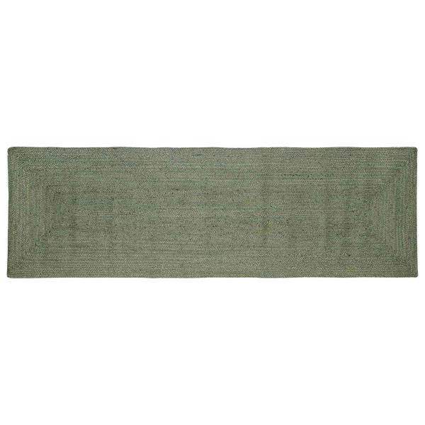 ARDEBO.de - Bereichsteppich Olivgrün 80 x 300 cm Jute
