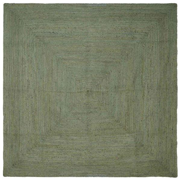ARDEBO.de - Bereichsteppich Olivgrün 240 x 240 cm Jute