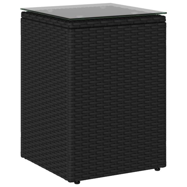 Beistelltisch Schwarz 35 x 35 x 50 cm Poly-Rattan