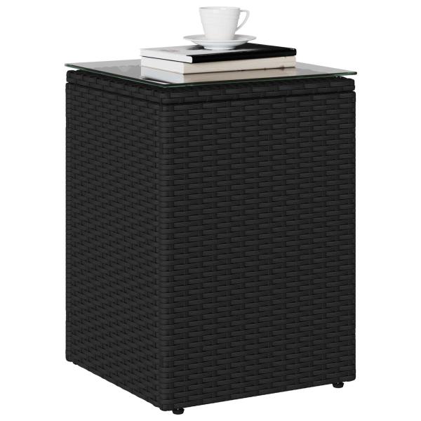 Beistelltisch Schwarz 35 x 35 x 50 cm Poly-Rattan