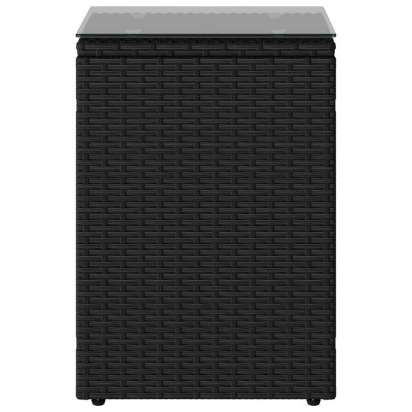 Beistelltisch Schwarz 35 x 35 x 50 cm Poly-Rattan