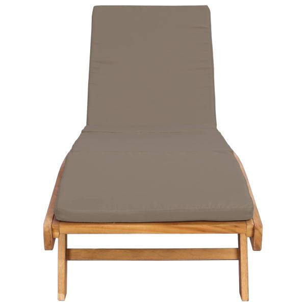 Sonnenliege Polyester Braun und Taupe
