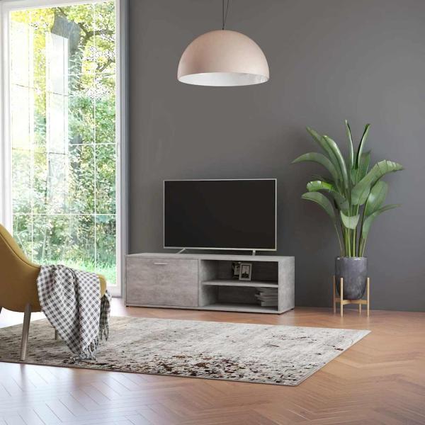 ARDEBO.de - TV-Schrank Betongrau 120x34x37 cm Holzwerkstoff